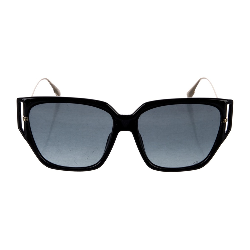 Christian Dior Black / Gold Sunglasses 80711 w/ Dior Sunglass Case - Picture 2 of 12